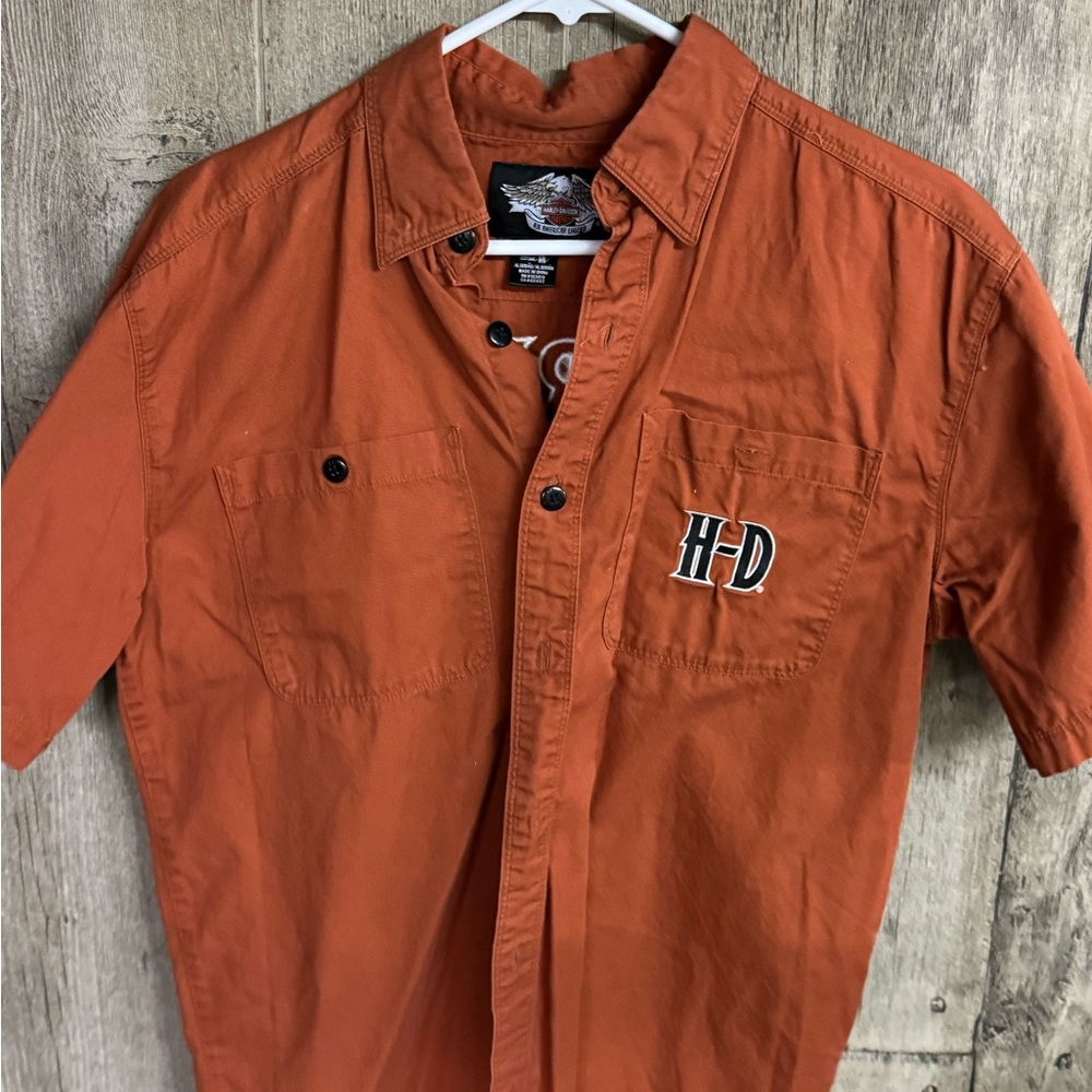 Harley-Davidson Men's Rust Button Down Shirt